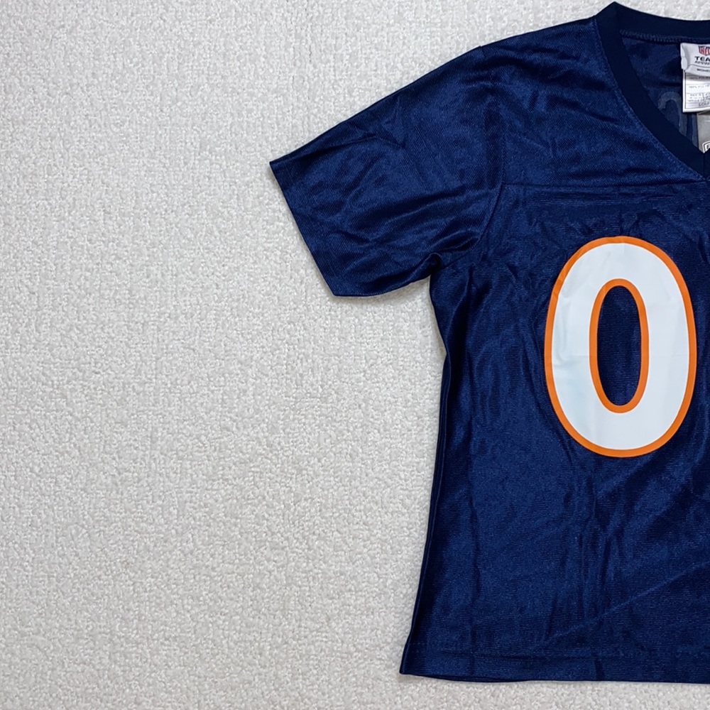 NWT 🏈 NFL Team Apparel Women’s Denver Broncos Jersey Tee Shirt Size Small 💙🧡 - Picture 3 of 13